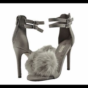 NEW  Women’s Pom Pom Dual Ankle Strap Heels